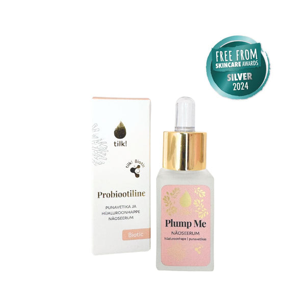Plump Me — Sérum visage probiotique hydratant, acide hyaluronique & algues rouges, 15 ml