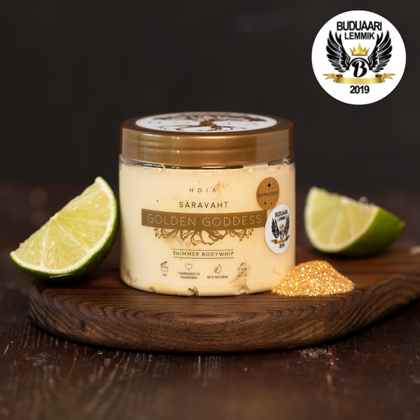 Crème fouettée corps scintillante Golden Goddess