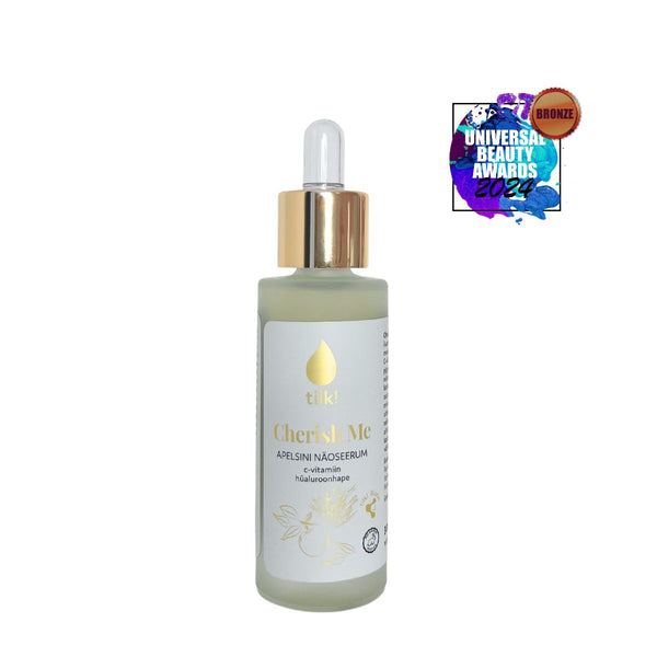 Cherish Me — Sérum visage probiotique orange, Vitamine C & acide hyaluronique, 30 ml