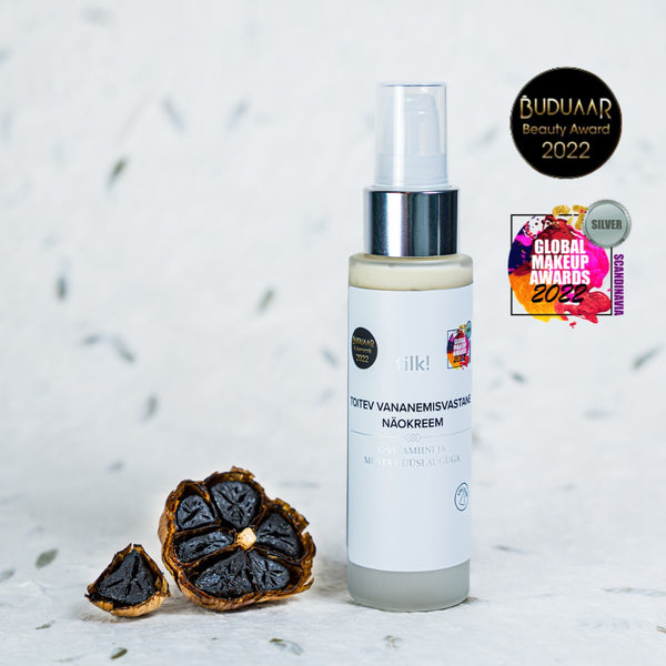 Crème visage nourrissante anti-âge Vitamine C & ail noir, 50 ml