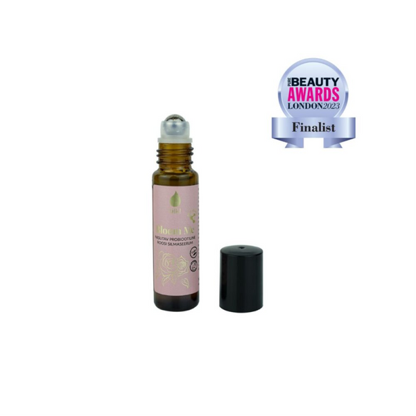 Bloom Me — Sérum contour des yeux probiotique rose, acide hyaluronique & Provitamine B5, 10 ml